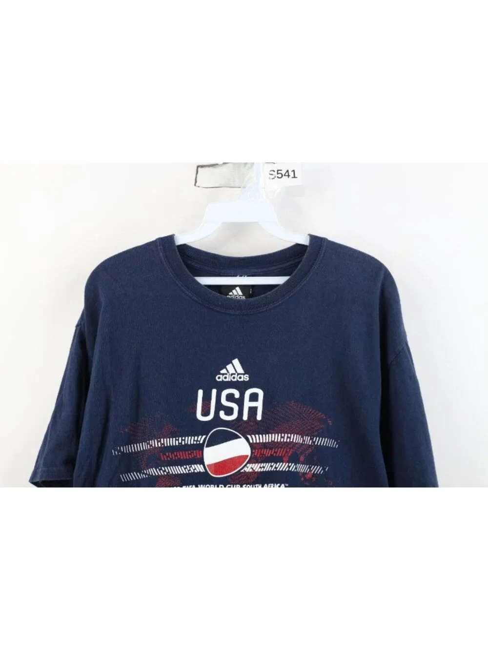 Vtg Y2K Adidas Mens Large 2010 World Cup South Africa USMNT USA Soccer T-Shirt